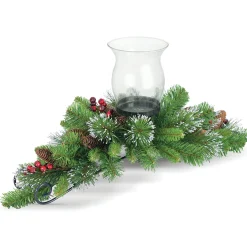 Christmas Greenery-National Tree Company Crestwood Pine® Candleholder Centerpieces