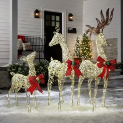 Christmas Outdoor Accessories-National Tree Company Deer Family Assortment