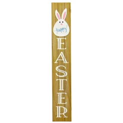 Easter Outdoor-National Tree Company Easter Bunny Sign Porch Decoration, Wood Construction, Easter Collection, 43 Inches