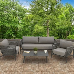 Patio Sets-National Tree Company Elizabeth Collection 4-Piece All-Weather Conversation Set