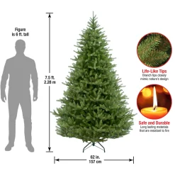 Full-National Tree Company Feel Real' Artificial Christmas Tree, Norway Fir, Green, Includes Stand, 7.5 Feet