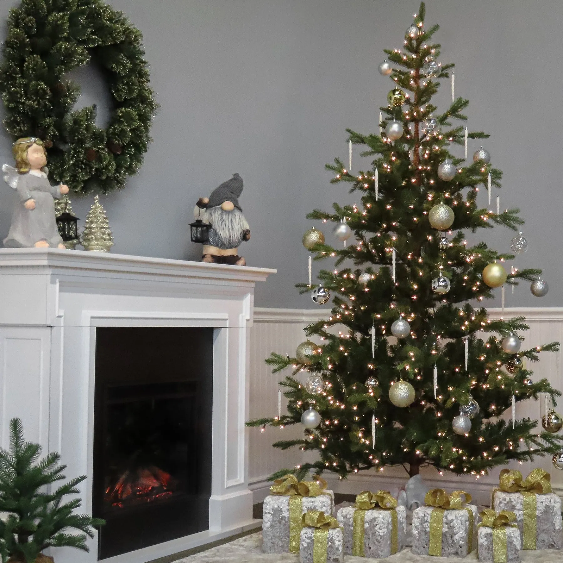 7Ft - 9Ft-National Tree Company Feel Real' Artificial Christmas Tree, Norwegian Spruce, Green, Includes Stand, 7.5 Feet