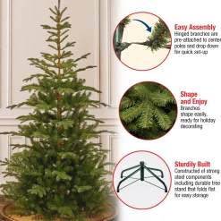 7Ft - 9Ft-National Tree Company Feel Real' Artificial Christmas Tree, Norwegian Spruce, Green, Includes Stand, 7.5 Feet