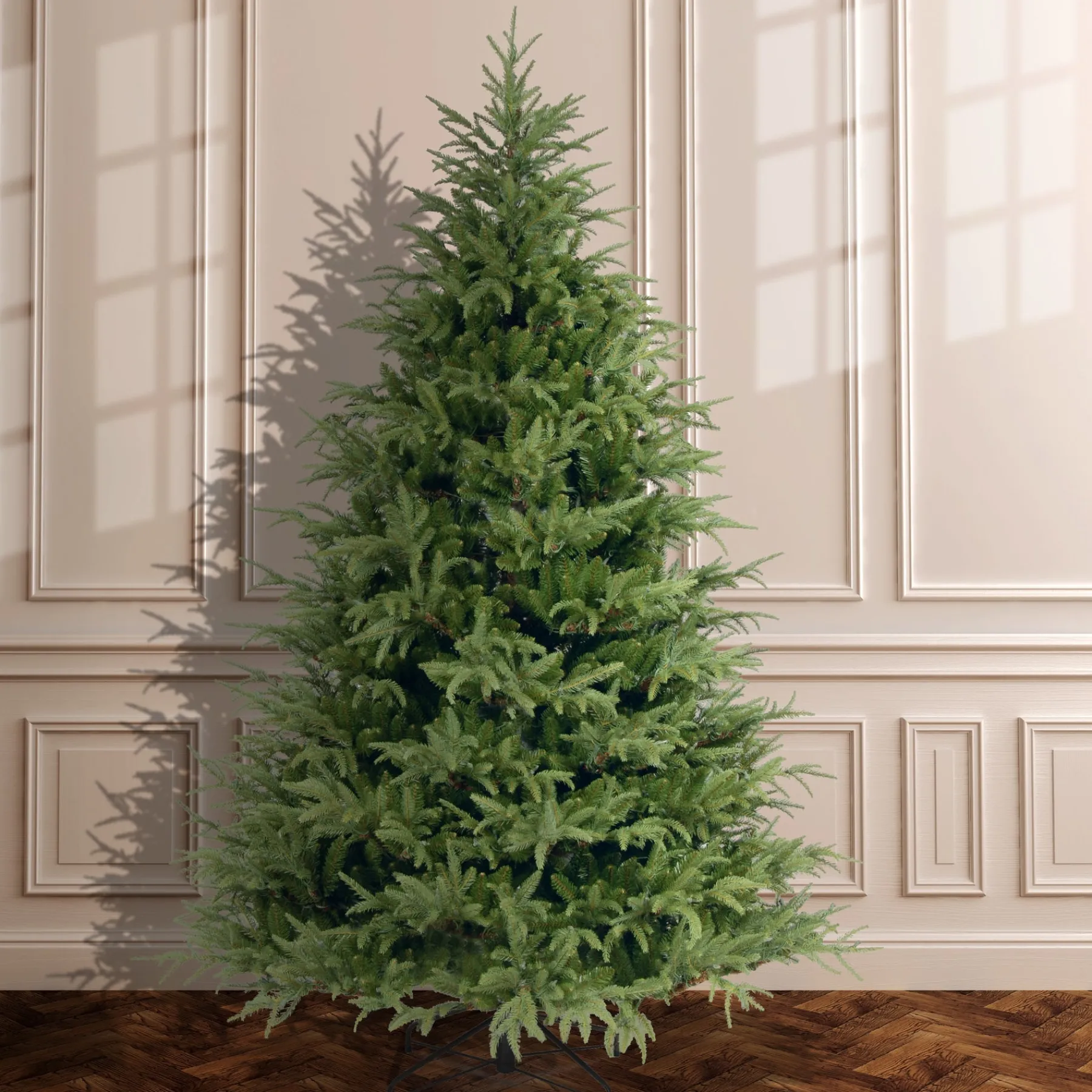 National Tree Company Full^Feel Real' Artificial Full Christmas Tree, Green, Frasier Grande, Includes Stand, 7 Feet