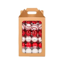 Christmas Ornament-National Tree Company First Traditions - 19" Red Xmas Ball Decor Set