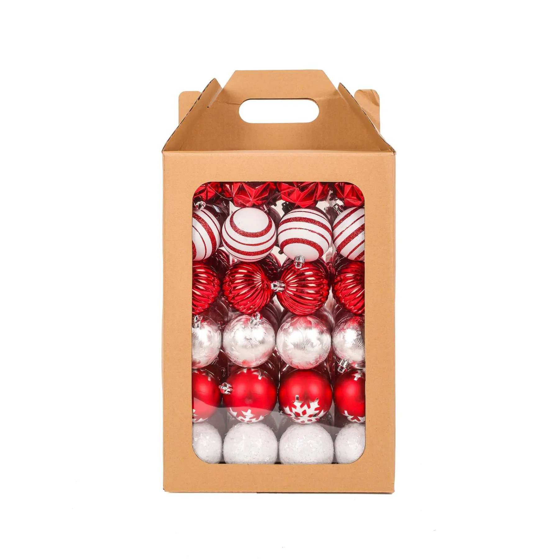 Christmas Ornament-National Tree Company First Traditions - 19" Red Xmas Ball Decor Set