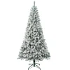 7Ft - 9Ft-National Tree Company First Traditions 7.5 Ft. Acacia Flocked Tree