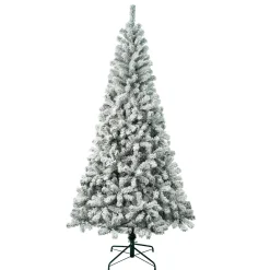 7Ft - 9Ft-National Tree Company First Traditions 7.5 Ft. Acacia Flocked Tree