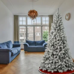 7Ft - 9Ft-National Tree Company First Traditions 7.5 Ft. Acacia Flocked Tree