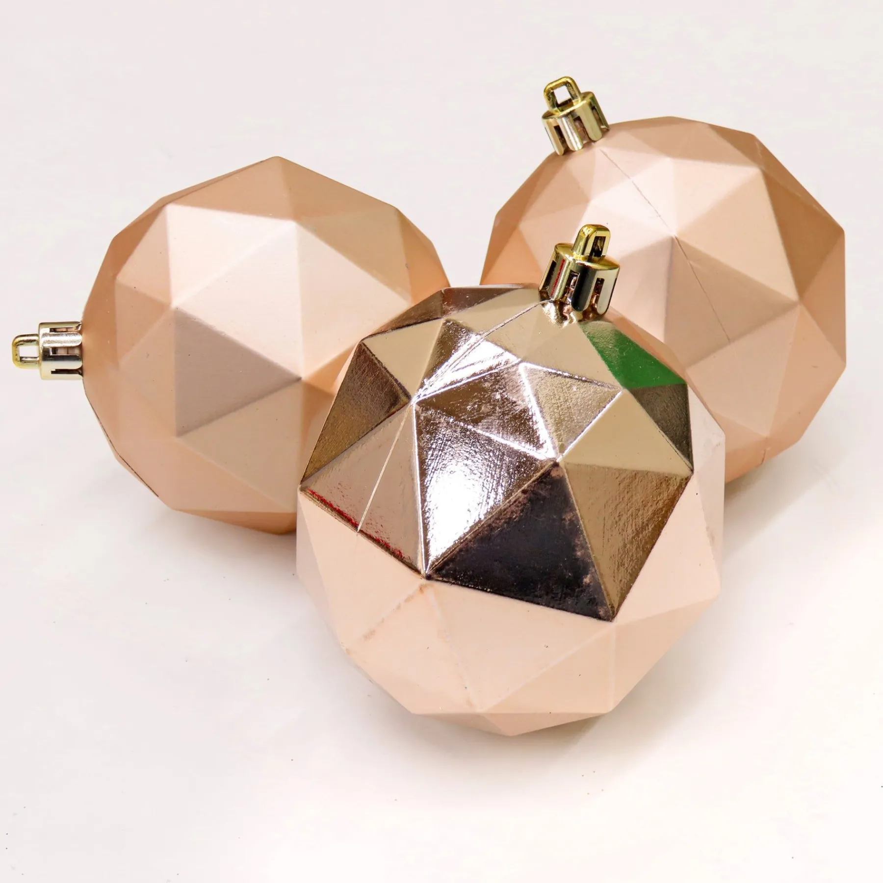 Christmas Ornament-National Tree Company First Traditions 6 Piece Shatterproof Geometric Silver Ornaments