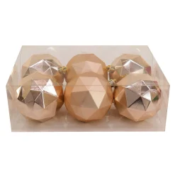 Christmas Ornament-National Tree Company First Traditions 6 Piece Shatterproof Geometric Silver Ornaments