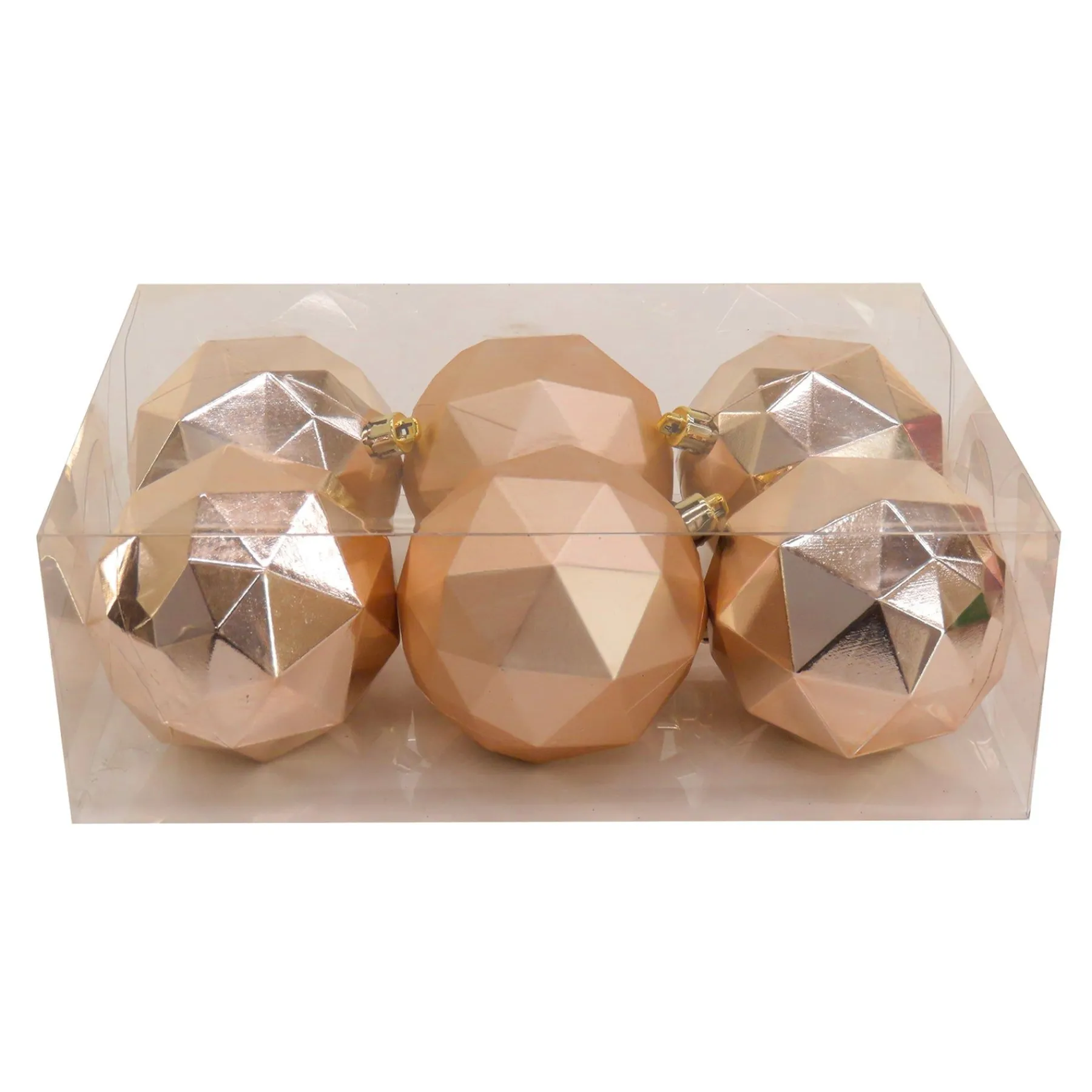 Christmas Ornament-National Tree Company First Traditions 6 Piece Shatterproof Geometric Silver Ornaments