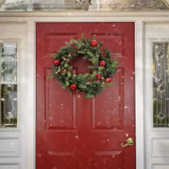 21" To 24" Wreath-National Tree Company First Traditions 24" Scotch Creek Fir Pre-Lit Wreath