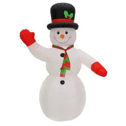 Christmas Inflatable-National Tree Company First Traditions Collection 8' Inflatable Prelit Snowman