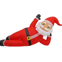Christmas Inflatable-National Tree Company First Traditions Collection 12 Ft. Inflatable Prelit Relaxing Santa