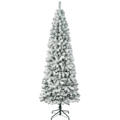 National Tree Company Slim^First Traditions Collection Artificial Christmas Tree, Acacia, Flocked, Includes Stand, 7.5 Feet