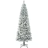 7Ft - 9Ft-National Tree Company First Traditions Collection Artificial Christmas Tree, Acacia, Flocked, Includes Stand, 7.5 Feet