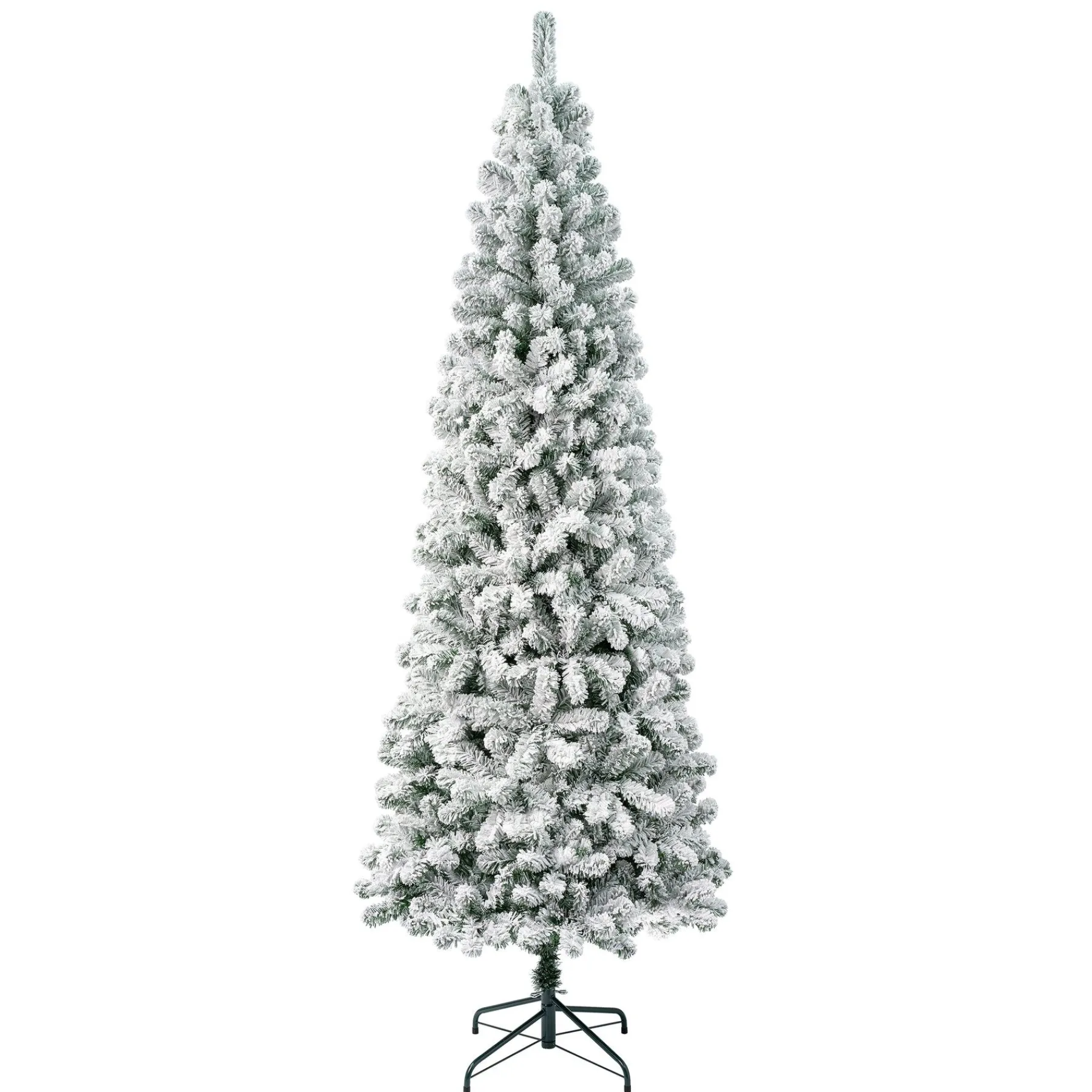 7Ft - 9Ft-National Tree Company First Traditions Collection Artificial Christmas Tree, Acacia, Flocked, Includes Stand, 7.5 Feet