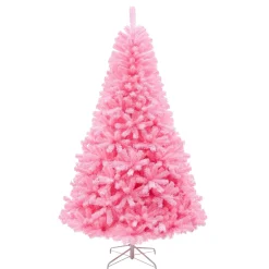 Full-National Tree Company First Traditions Color Pop Christmas Tree, Pink, 7.5 Ft