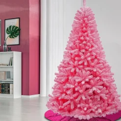 7Ft - 9Ft-National Tree Company First Traditions Color Pop Christmas Tree, Pink, 7.5 Ft