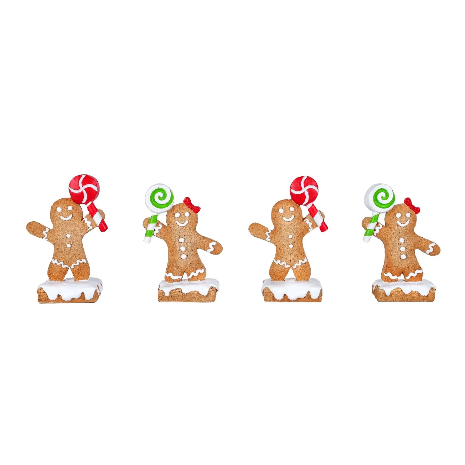 Christmas Accessories-National Tree Company First Traditions Four Piece Gingerbread Cookie Card Holders