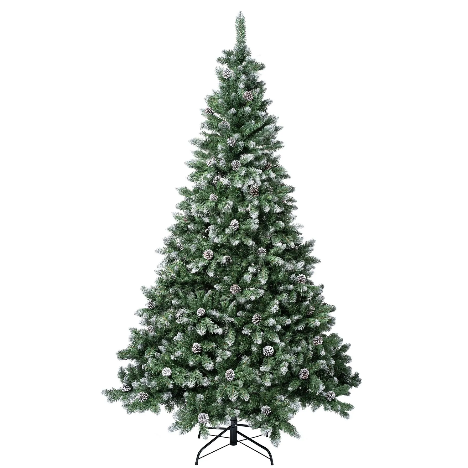 Full-National Tree Company First Traditions Oakley Hills Snowy Christmas Tree With Hinged Branches, 7.5 Ft