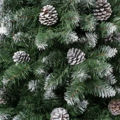 Full-National Tree Company First Traditions Oakley Hills Snowy Christmas Tree With Hinged Branches, 7.5 Ft