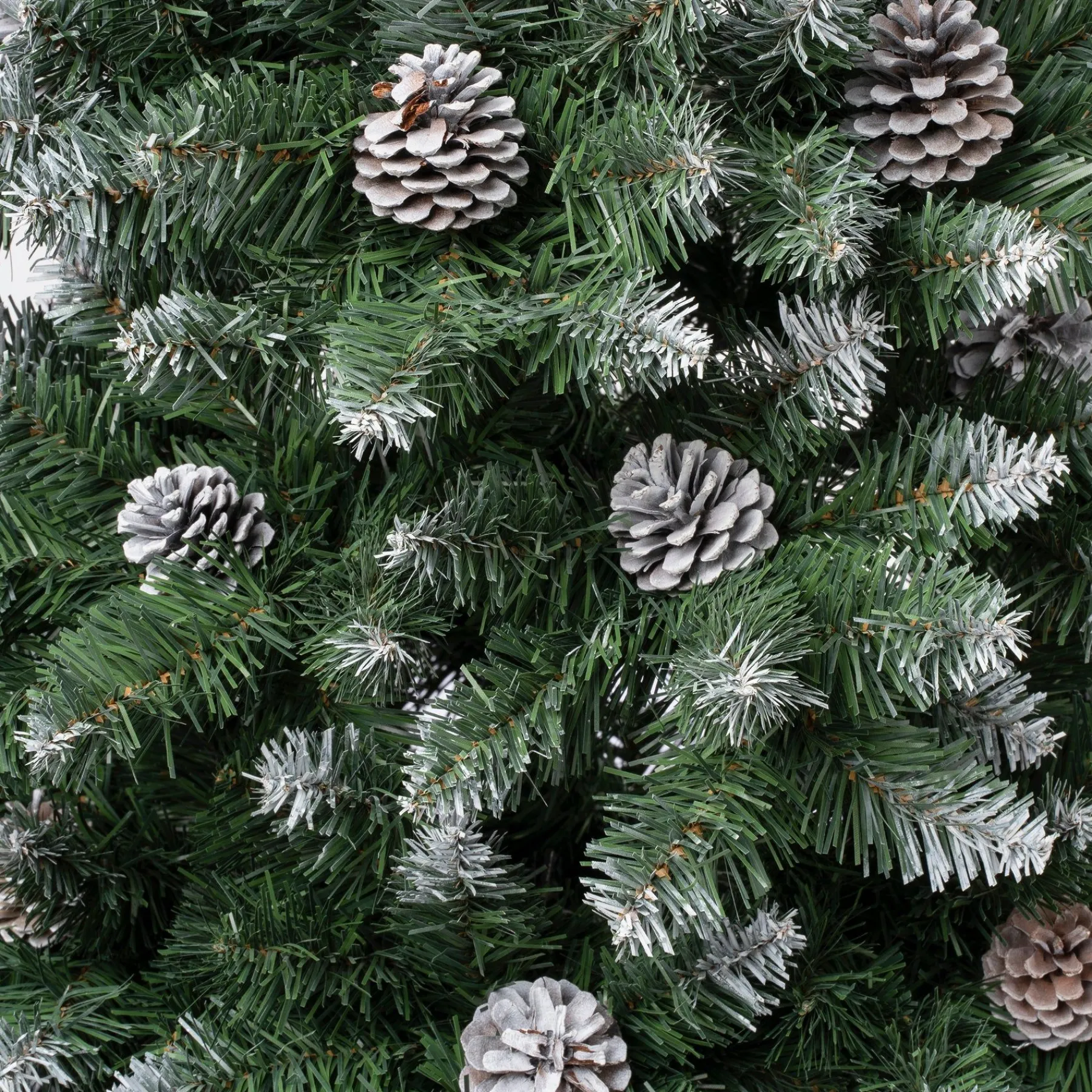 7Ft - 9Ft-National Tree Company First Traditions Oakley Hills Snowy Christmas Tree With Hinged Branches, 7.5 Ft