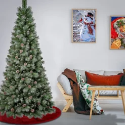 7Ft - 9Ft-National Tree Company First Traditions Perry Hard Needle Christmas Tree, 7.5 Ft