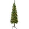 National Tree Company Slim^First Traditions Pre-Lit Artificial Linden Spruce Christmas Tree, Warm White Led Lights, Plug In, 6 Ft