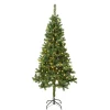 Warm White Led-National Tree Company First Traditions Pre-Lit Artificial Linden Spruce Christmas Tree, Warm White Led Lights, Plug In, 6 Ft