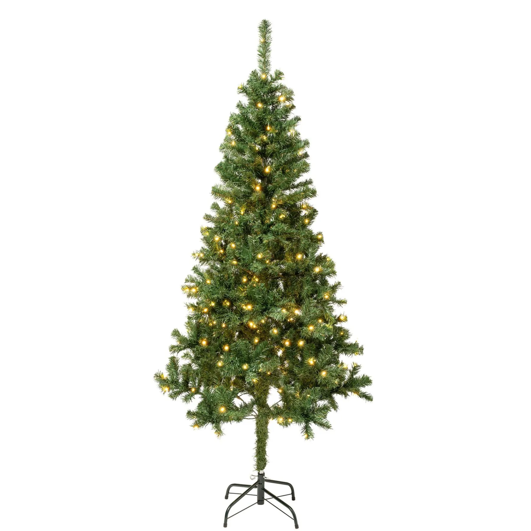 Warm White Led-National Tree Company First Traditions Pre-Lit Artificial Linden Spruce Christmas Tree, Warm White Led Lights, Plug In, 6 Ft