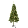 National Tree Company Slim^First Traditions Pre-Lit Artificial Linden Spruce Christmas Tree, Warm White Led Lights, Plug In, 6 Ft