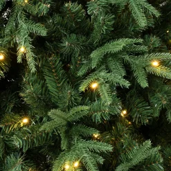 Full-National Tree Company First Traditions Pre-Lit Duxbury Christmas Tree With Hinged Branches, Warm White Led Lights, Plug In, 7.5 Ft