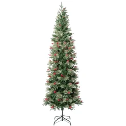 7Ft - 9Ft-National Tree Company First Traditions Virginia Blue Pine Slim Christmas Tree With Hinged Branches, 7.5Ft