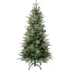 National Tree Company Full^First Traditions Virginia Blue Pine Christmas Tree With Hinged Branches, 4.5 Ft