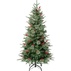 National Tree Company Full^First Traditions Virginia Blue Pine Christmas Tree With Hinged Branches, 4.5 Ft