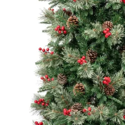 Slim-National Tree Company First Traditions Virginia Blue Pine Slim Christmas Tree With Hinged Branches, 7.5Ft