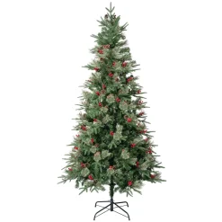 7Ft - 9Ft-National Tree Company First Traditions Virginia Blue Pine Christmas Tree With Hinged Branches, 7.5 Ft