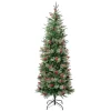 5Ft - 6Ft-National Tree Company First Traditions Virginia Blue Pine Slim Christmas Tree With Hinged Branches, 6 Ft