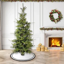 Slim-National Tree Company 10Ft Pre-Lit Artificial Feel Real Lark Pine Medium Hinged Tree, 5320 Warm White Led Rice Lights- Ul