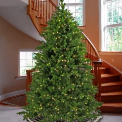 7Ft - 9Ft-National Tree Company 9Ft Pre-Lit Artificial Feel Real ® Rockport Hinged Tree With Powerconnect , 1200 Dual Color® Led Lights- Ul