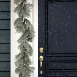 7' To 10' Garland-National Tree Company 7Ft Snowy Long Needle Plastic Garland