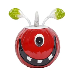 Halloween Table Decoration-National Tree Company Halloween 11" Single Eye Metal Pumpkin Decoration