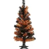 Halloween Christmas Tree-National Tree Company Halloween Black Orange Tinsel Tree 24 In