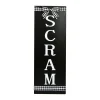 Halloween Signs Decoration-National Tree Company Halloween Hanging Porch Sign, Black, 'Scram', Metal Construction, 30 Inches