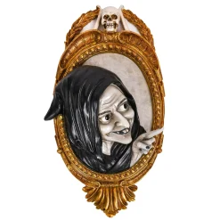 Halloween Indoor Decoration-National Tree Company Halloween Hanging Wall Decoration, Black, Witch In Mirror, 2 Feet