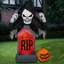 Halloween Inflatable Decoration-National Tree Company Halloween Inflatable & Animated Grim Reaper Decor