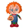 Halloween Inflatable Decoration-National Tree Company Halloween Inflatable Decoration, Orange, Chucky, Self Inflating, Plug In, 42 Inches