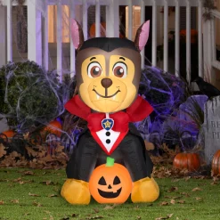Halloween Inflatable Decoration-National Tree Company Halloween Inflatable Decoration, Black, Chase From Paw Patrol, Self Inflating, Plug In, 38 Inches